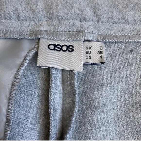 ASOS Super Soft Gray Pleated Dress Pants Size 4 - Picture 5 of 7